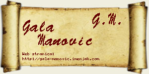 Gala Manović vizit kartica